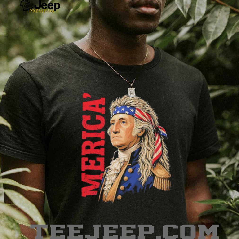 George Washington ‘Merica Patriotic Mullet T Shirt Funny Founding Father T Shirt