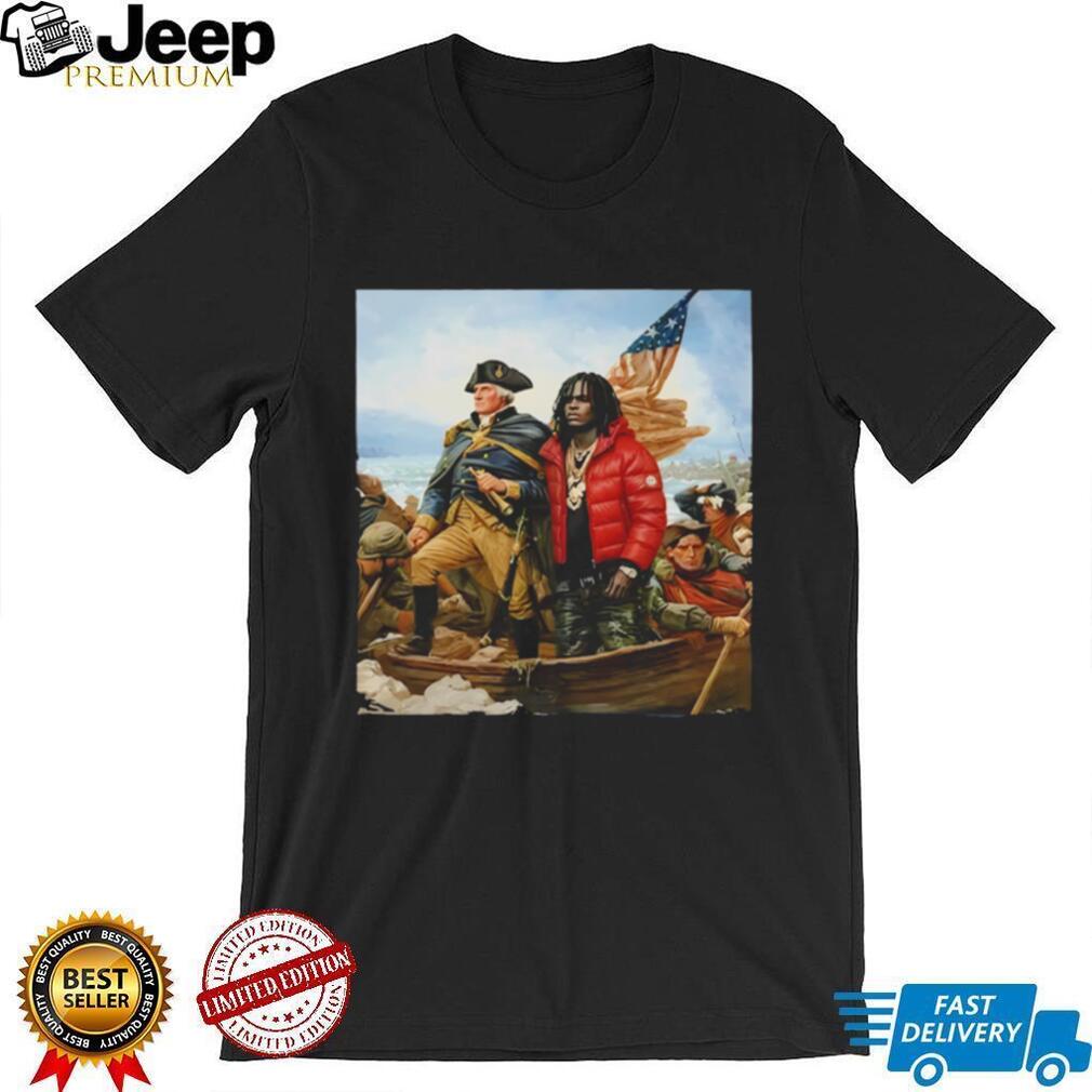 George Washington and Chief Keef Crossing the Delaware Rap Mashup Shirt
