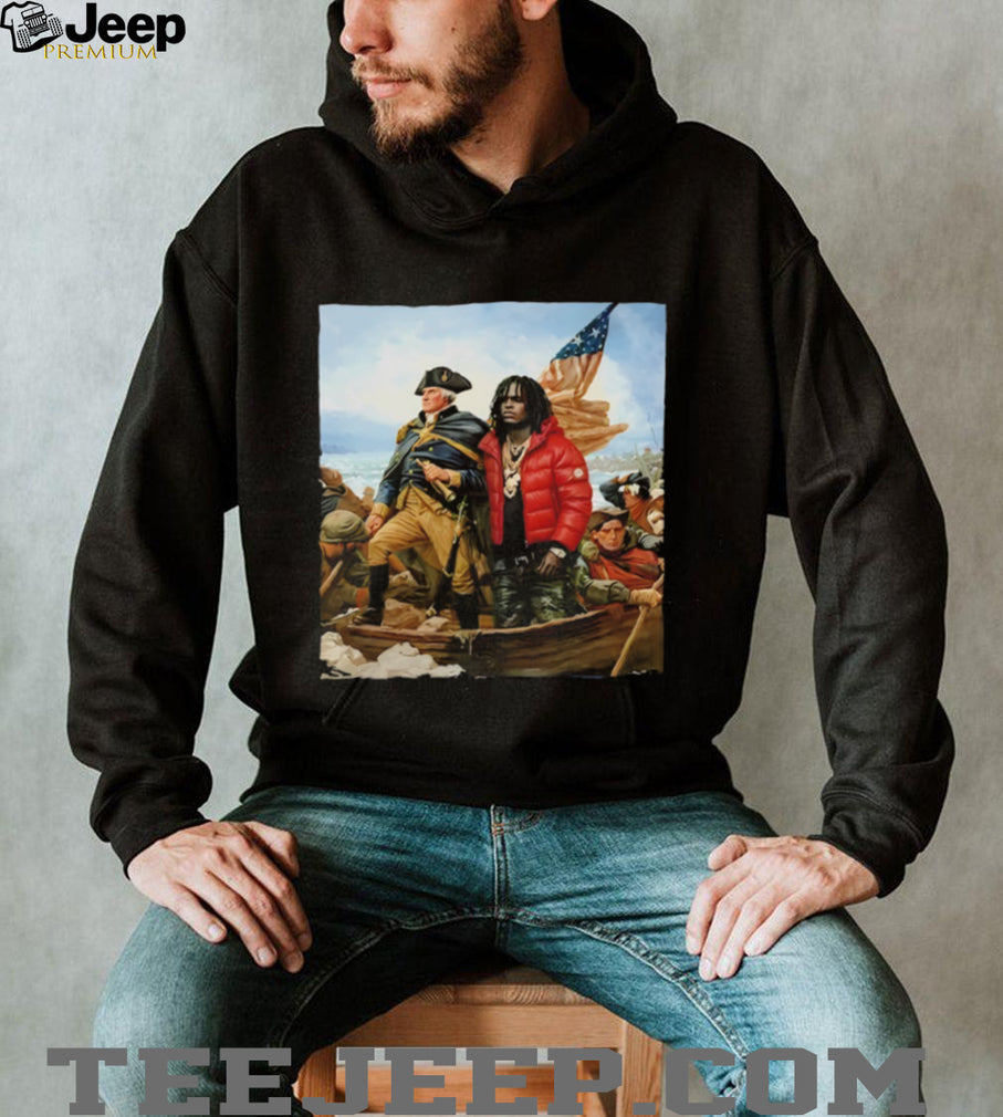 George Washington and Chief Keef Crossing the Delaware Rap Mashup Shirt