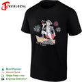 George Washington standing on boat eating hot dog fireworks shirt