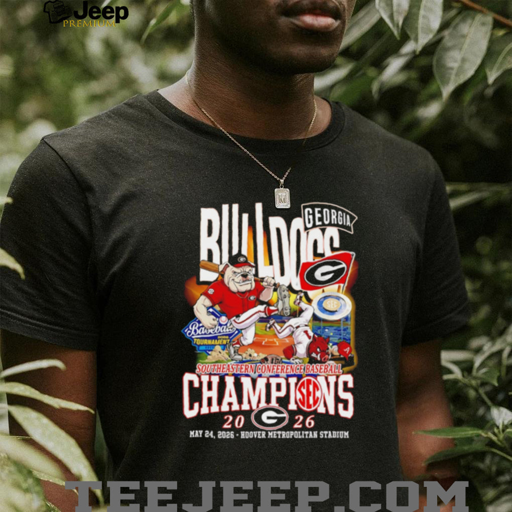 Georgia Bulldogs 2026 SEC Baseball Champions Mascot T Shirt