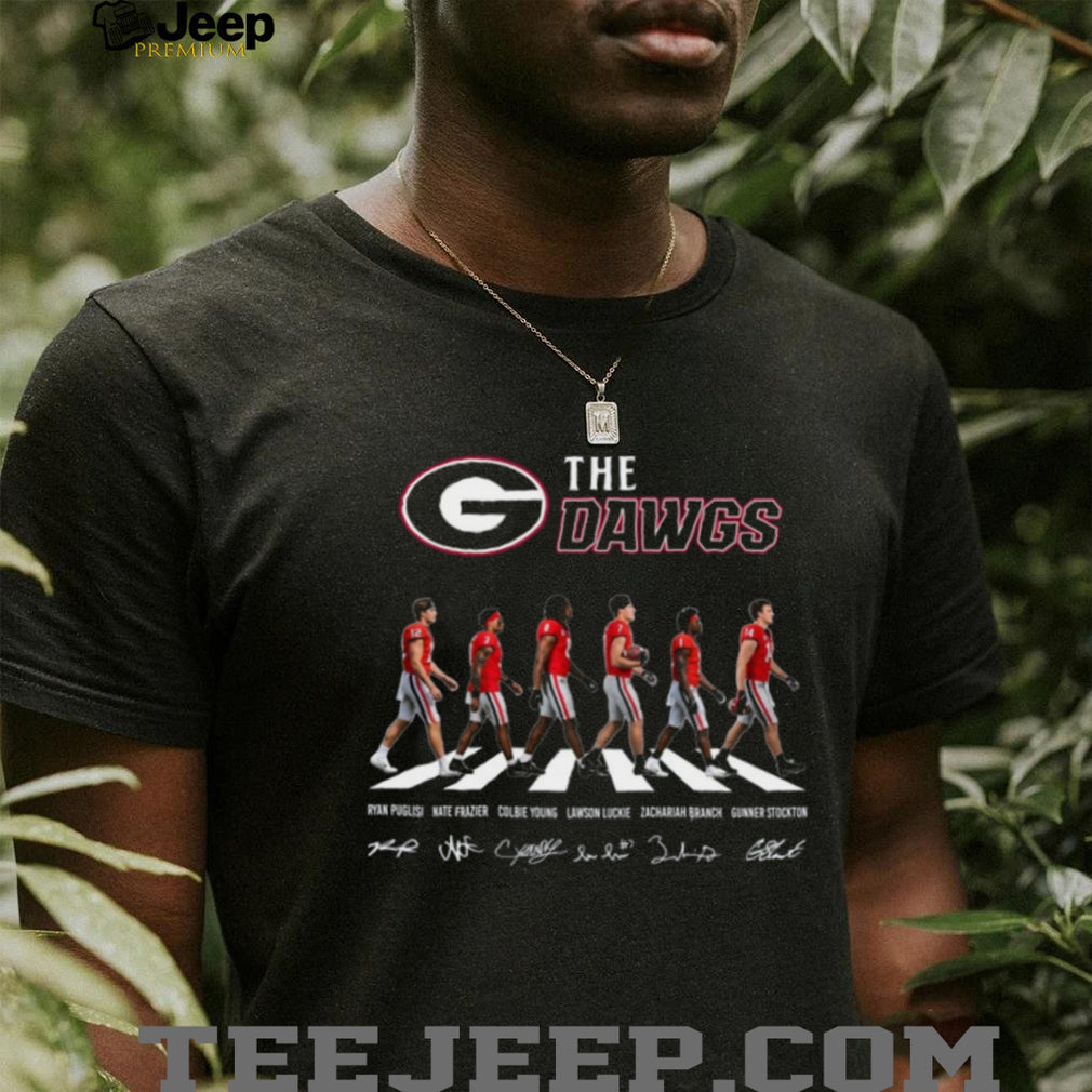 Georgia Bulldogs The Dawgs Abbey Road Signature Football Fan T Shirt