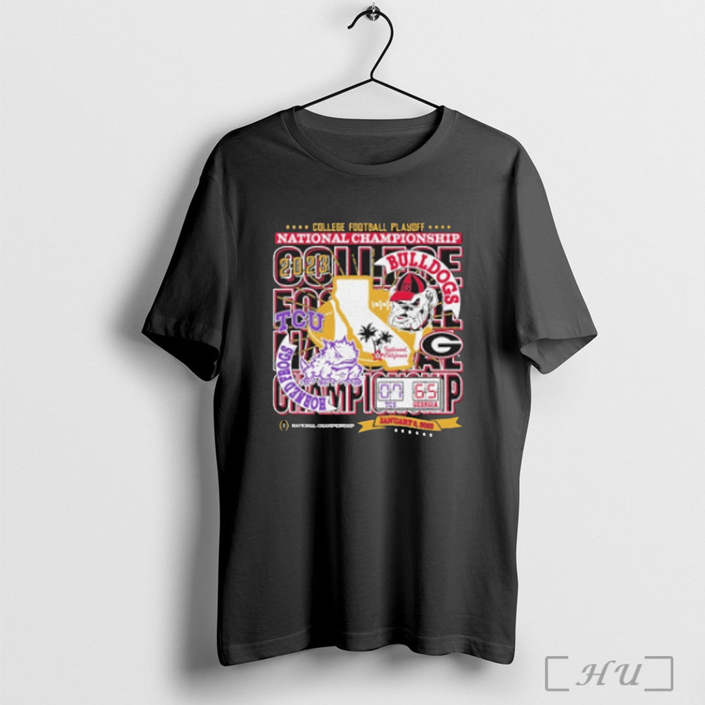 Georgia Vs Tcu 2023 Cfp National Championship Game Matchup T Shirt