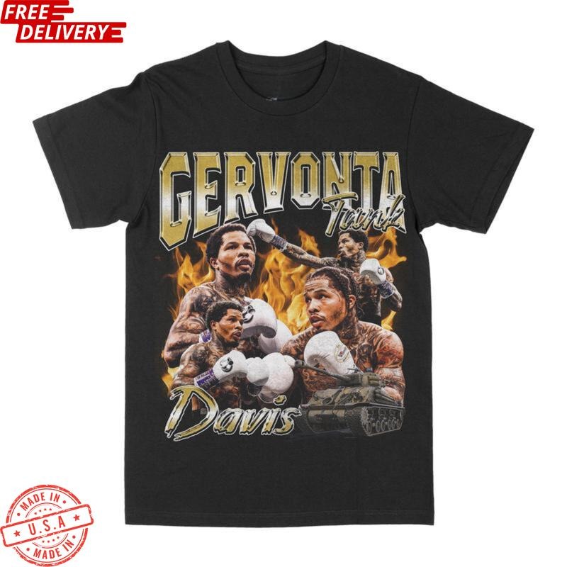 Gervonta "Tank" Davis Graphic Tee T-Shirt - Vintage Bootleg Menswear Top Underwear Streetwear
