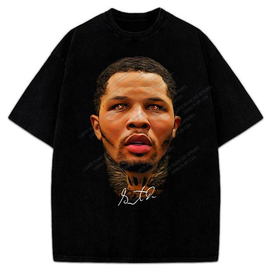 Gervonta Davis T-Shirt Tank Davis Fire Eyes Boxing World Champion Custom Graphic Tee Cotton Menswear