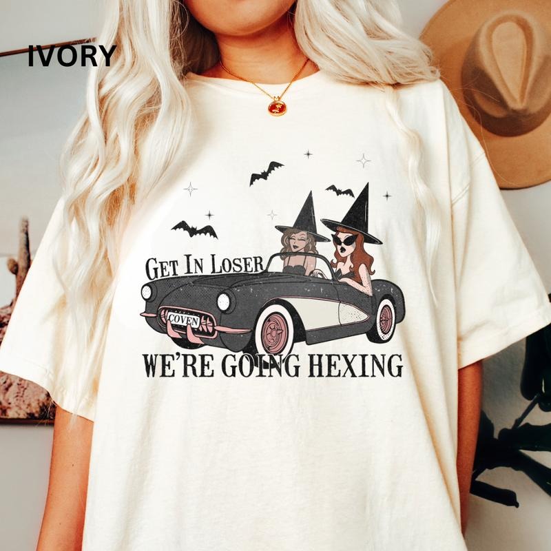 Get in loser Witch Halloween shirt, Hexing Witch Shirt, Spooky Season Shirt, Summerween shirt, Comfort Colors Halloween Shirt, Casual Shirt Unisex, Halloween Clothing, Graphic Halloween Apparel, Casual Cotton T-shirt, Unisex Halloween