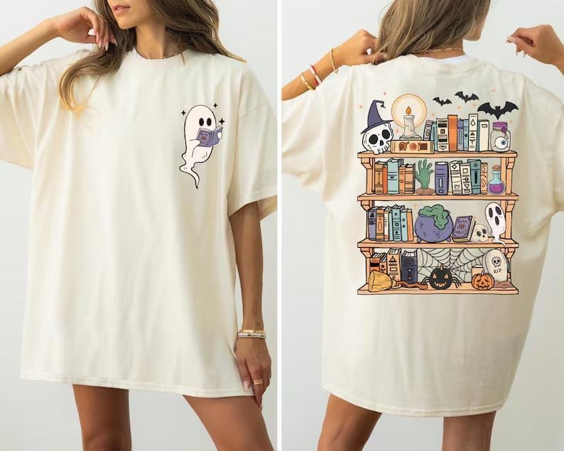 Ghost Book Reader Shirt, Reading Tee Book lover gift Reading enthusiast book shirt ghost reader tee literature lover, Boo Sweatshirt