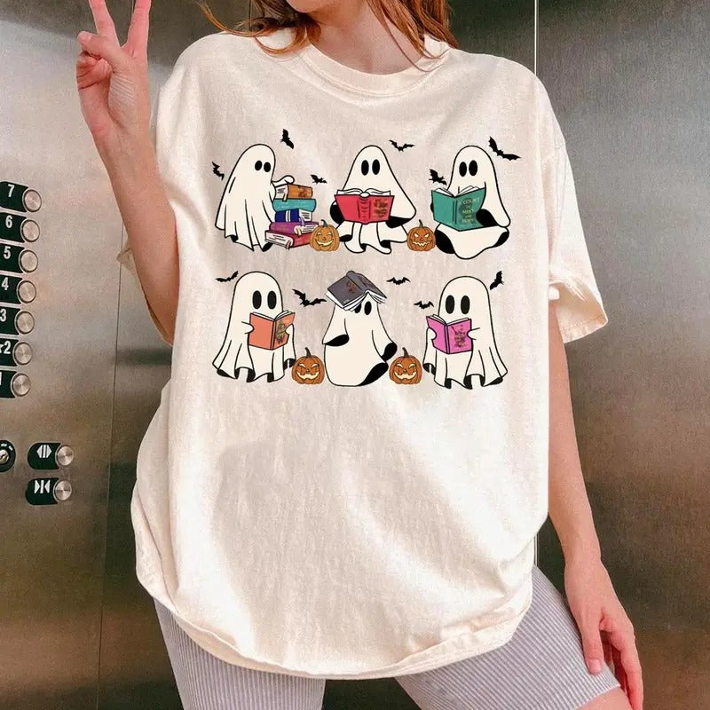 Ghost Book Shirt, Acotar Ghost Shirt, Halloween Book TShirt, SJM Halloween T-Shirt, Bookish Ghost Sweatshirt, Book Ghosts Shirt, Ghost Halloween Shirt, Halloween Gift For Book Lover,  shirt hot trend 2025