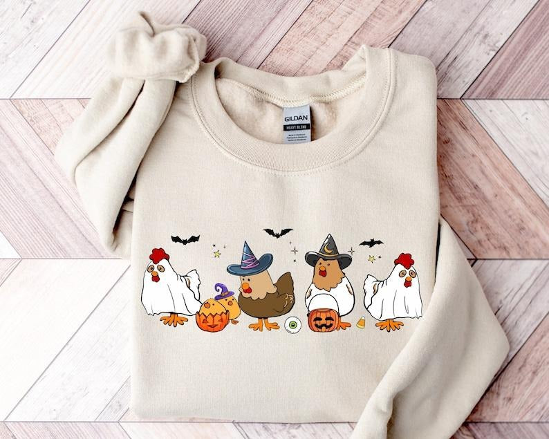 Ghost Chicken Sweatshirt, Magic Chicken Sweatshirt, Spooky Season Shirt, Funny Fall Shirt, Ghost Sweatshirt, Halloween  T-shirt, sweater and Hoodie