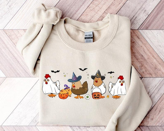 Ghost Chicken Sweatshirt, Magic Chicken Sweatshirt, Spooky Season Shirt, Funny Fall Shirt, Ghost Sweatshirt, Halloween  T-shirt, sweater and Hoodie