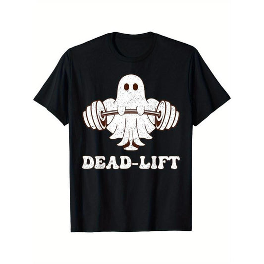 Ghost Dead Lift Groovy Fitness Spooky Funny Halloween Gym T-Shirt made in usa
