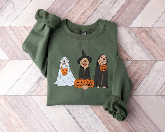 Ghost Dogs Halloween Sweatshirt, Halloween Dog Shirt, Ghost Shirt, Fall Halloween Shirt, Pumpkin Sweatshirt, Fall Pumpkin Shirt, Spooky Season, Dog Lover Gift Shirt