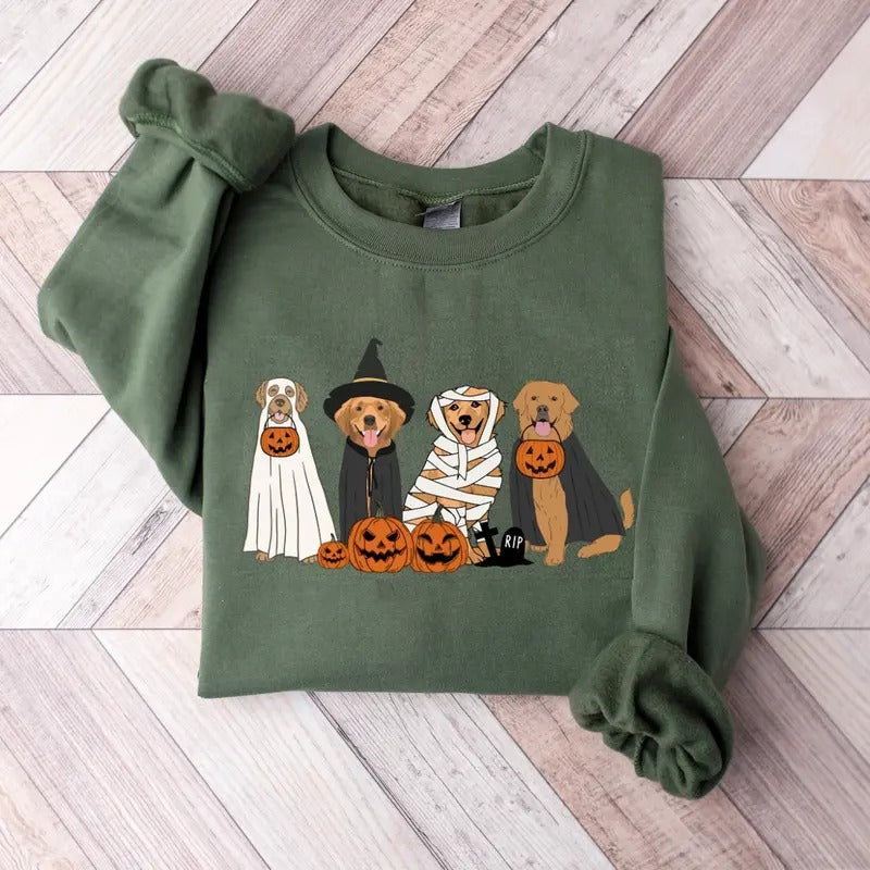 Ghost Dogs Sweatshirt, Ghost Dogs Halloween Sweater, Halloween Dog Sweatshirt, Halloween Sweatshirt, Ghost Sweatshirt, Ghost Dog Shirt, Dog Lover Shirt, Pumpkin Halloween Sweatshirt, Fall Halloween Gift Shirt