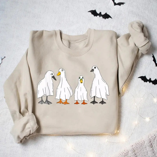 Ghost Ducks Sweatshirt, Ghost Ducks Halloween Sweatshirt, Ghost Shirt, Spooky Season, Duck Shirt, Duck Lover Gift Shirt, Fall Halloween Gift Shirt