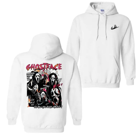 Ghost Face Halloween T-Shirt Sweatshirt Hoodie, Scream Movie Bold And Spooky Design For Horror Fans, Perfect Gift Halloween