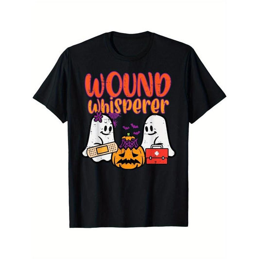 Ghost Nurse Wound Whisperer Halloween Nurse Fall Frosted Men's T-shirt Made in USA
