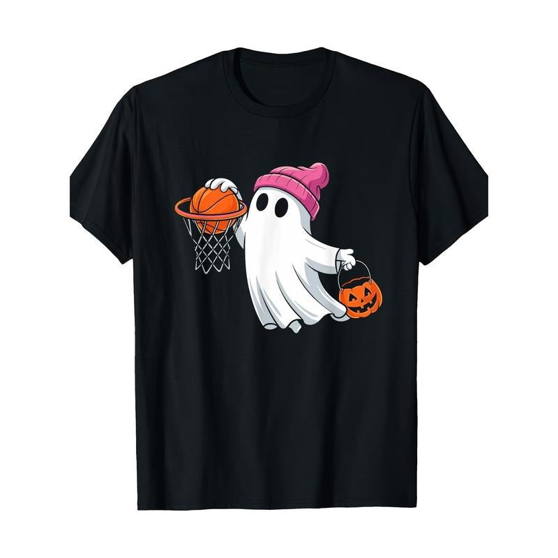 Ghost Play Basketball Halloween Costume T-shirt -100% cotton Made in USA
