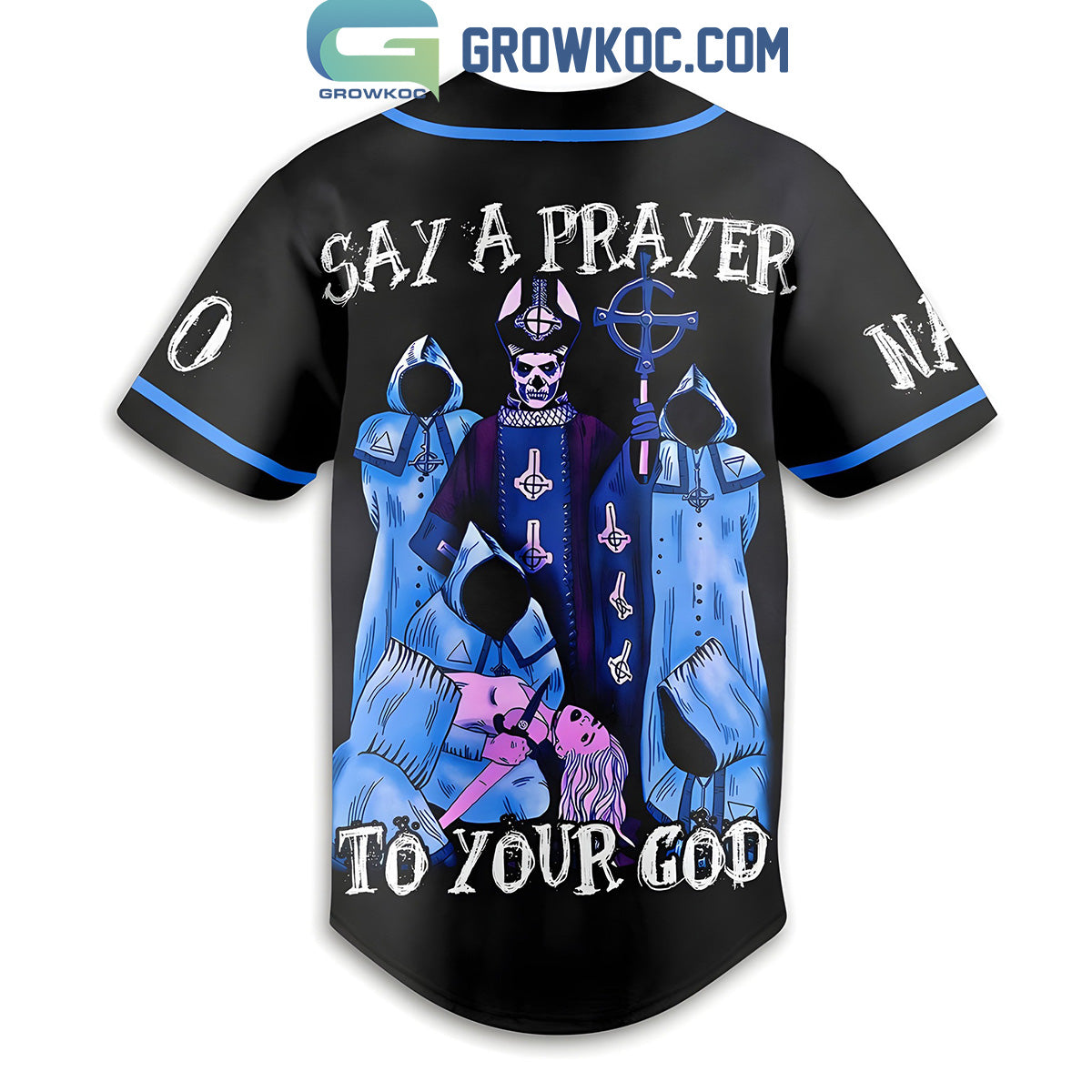 Ghost Say A Prayer To Your God Personalized Baseball Jersey