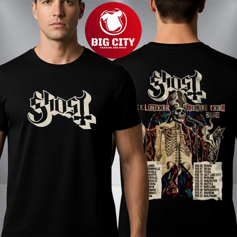Ghost Skeletour World Tour 2026 Tour Dates Two Sided Shirt
