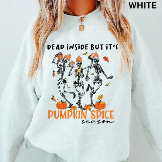 Ghost Sweatshirt, Oversized Halloween Crewneck Sweatshirt, Pumpkin Spice Season Crewneck, Retro Sweatshirt Graphic Oversized Halloween Graphic Crewneck, Cotton Pullover Spooky Season Sweater
