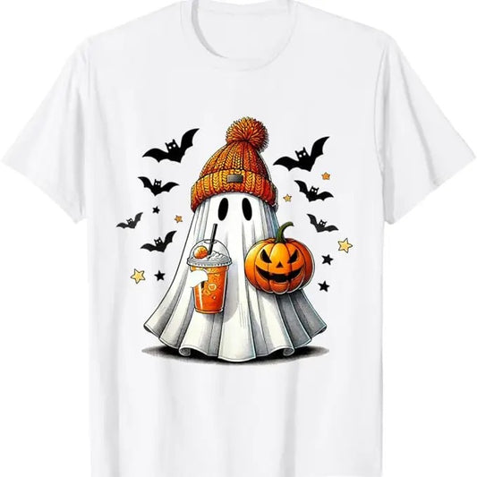 Ghost With The Most Shirt, Women's Halloween Themed Ghost & Pumpkin Shirt