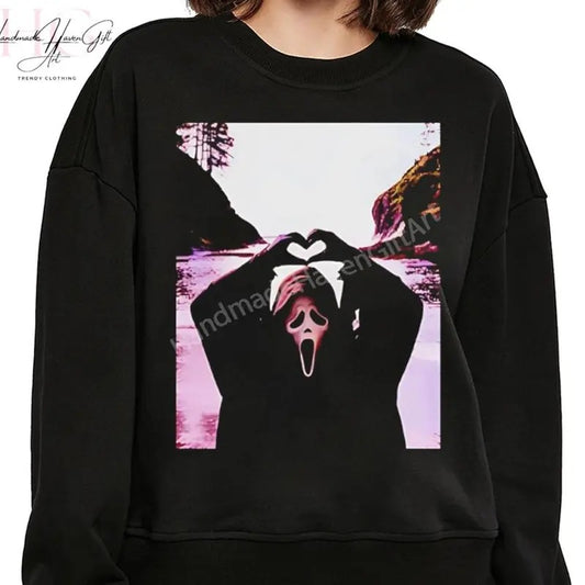Ghostface Scream Halloween Heart Hands Shirt, Ghostface Scream Halloween Tshirt, Michael Myers Halloween Shirt, Horror Movie Shirt