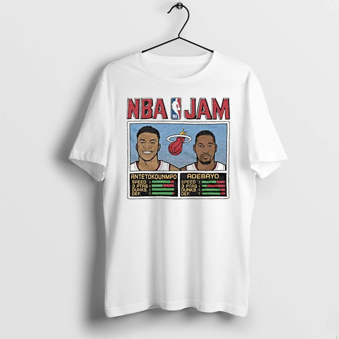 Giannis Antetokounmpo And Bam Adebayo Miami Heat Nba Jam Tshirts Sweater
