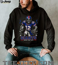 Giants Football Skull Born For This Retro Vintage Game Day Gift Fans Men Women Shirt