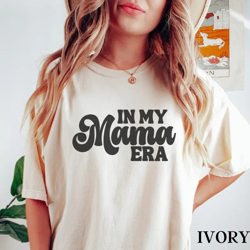 Gift For Mom Funny Mom Shirt In My Mama Era Comfort Colors Concert Shirt Retro Concert Tee Concert Shirt For Mom Funny Mom Gift TK43GN