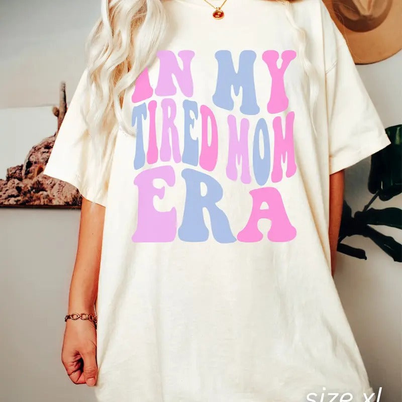 Gift For Mom Funny Mom Shirt In My Tired Mom Era Comfort Colors Concert Shirt Retro Concert Tee Concert Shirt For Mom...