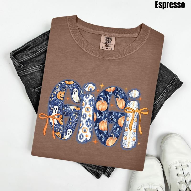 Gigi Blue Harvest Comfort Colors T-Shirt 'NLB'