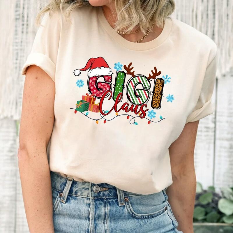 Gigi Claus T-shirt, Christmas Shirt, Grandma Shirt, Nana Tee, Gigi Tshirt, Gift for Grandma, Nana Gift, Christmas Gift