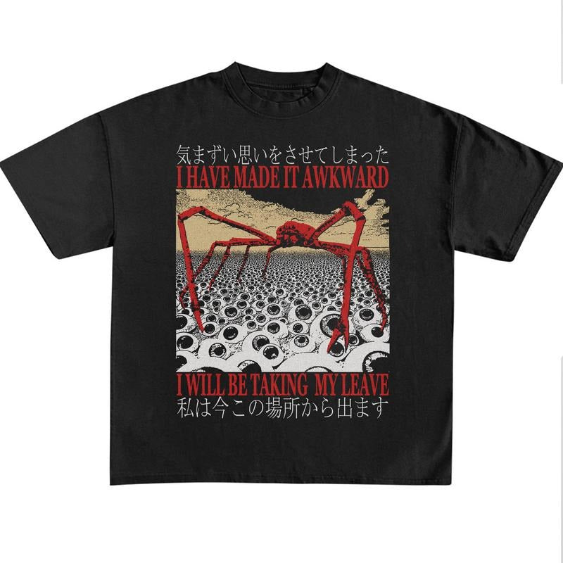 Gildan Funny Meme Shirt I Have Made It Awkward Japanese Meme Design Classic Fit Unisex Heavy Cotton Tee Top Novelty Prints