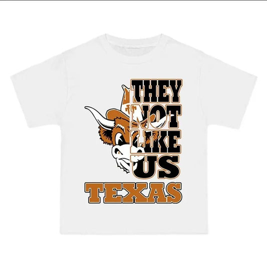 Gildan Unisex Heavy Cotton Tee, Classic Fit, Texas Longhorns They Not Like Football Fan T-Shirt, Casual