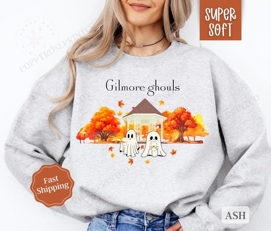 Gilmore Ghouls Sweatshirt,  Cozy Fall Sweatshirt for Women, Pumpkin Season Sweater,