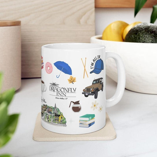 Gilmore Girls Ceramic Mug, Coffee Cup for TV Show Fans  Lorelai Rory Gift  Stars Hollow Kitchen Decor
