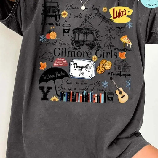 Gilmore Girls Fall Shirt, Annual Autumn Festival Tshirt, Vintage Spooky Season Vibes Tee, Lukes Diner Coffee Merch, shirt trend