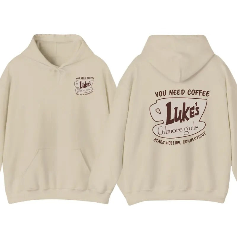 Gilmore Girls Luke's You Need Coffee Stars Hoodie, Stars Hollows shirt, Tv Show Gifts hoodie