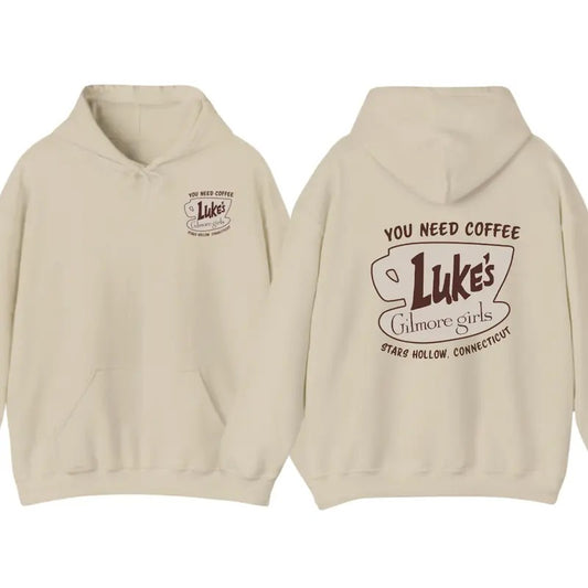 Gilmore Girls Luke's You Need Coffee Stars Hoodie, Stars Hollows shirt, Tv Show Gifts hoodie Sweatshirt | WearSparks.com