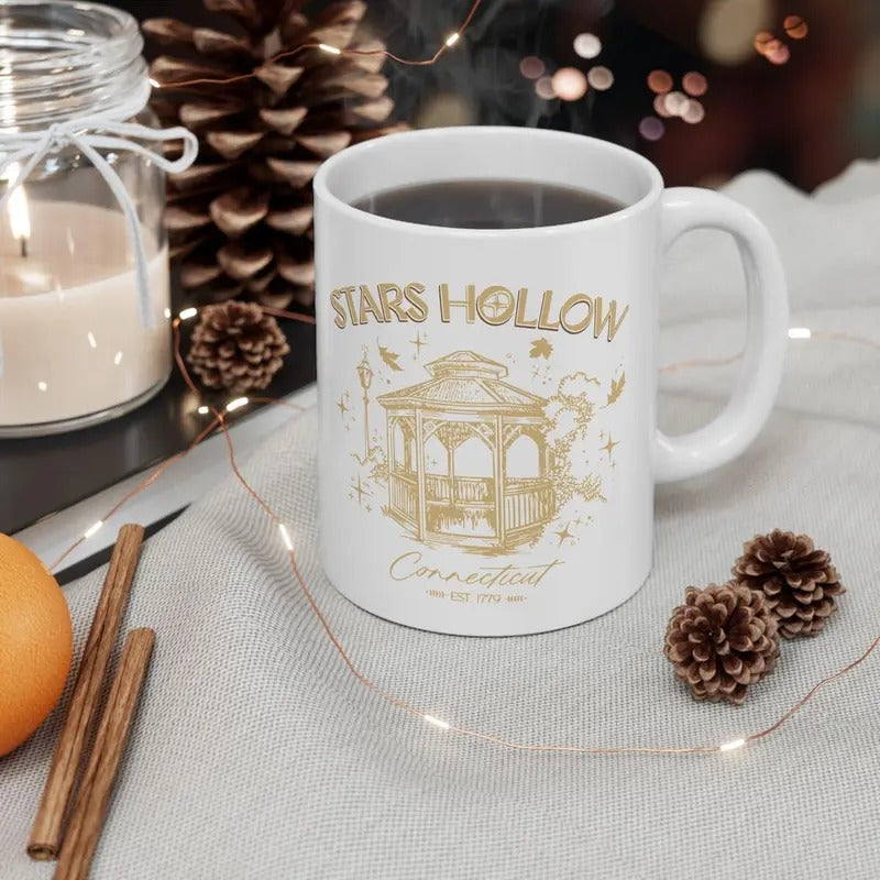 Gilmore Girls Stars Hollow Ceramic Mug  Coffee Cup  Holiday Gift  Gifts for Her  In Omnia Paratus  Gilmore Girls  Luke's  11oz 15oz