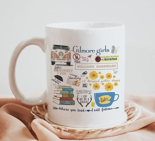 Gilmore Girls, Stars Hollow, Luke's Diner, Gilmore Girls Gift White Coffee Mug Gift