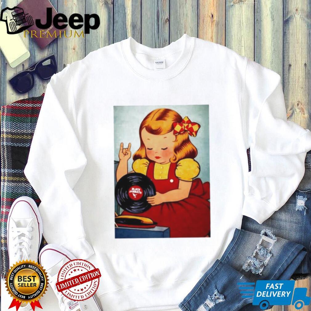 Girl with Sabbath Vinyl shirt