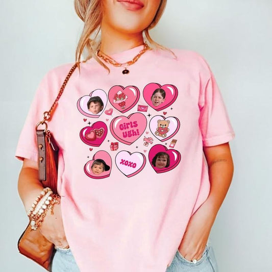 Girls Ugh Candy Heart Valentine T Shirt, Girls Ugh T Shirt, Valentine Design Gift, Valentine Movie Shirt, Couple Valentine Hoodie