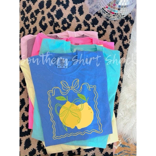 Girly Lemon t shirt  | Flo blue  comfort colors t shirt