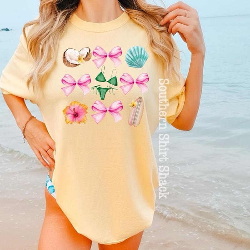 Girly Summer Collage T shirt  | Banana comfort colors T shirt top