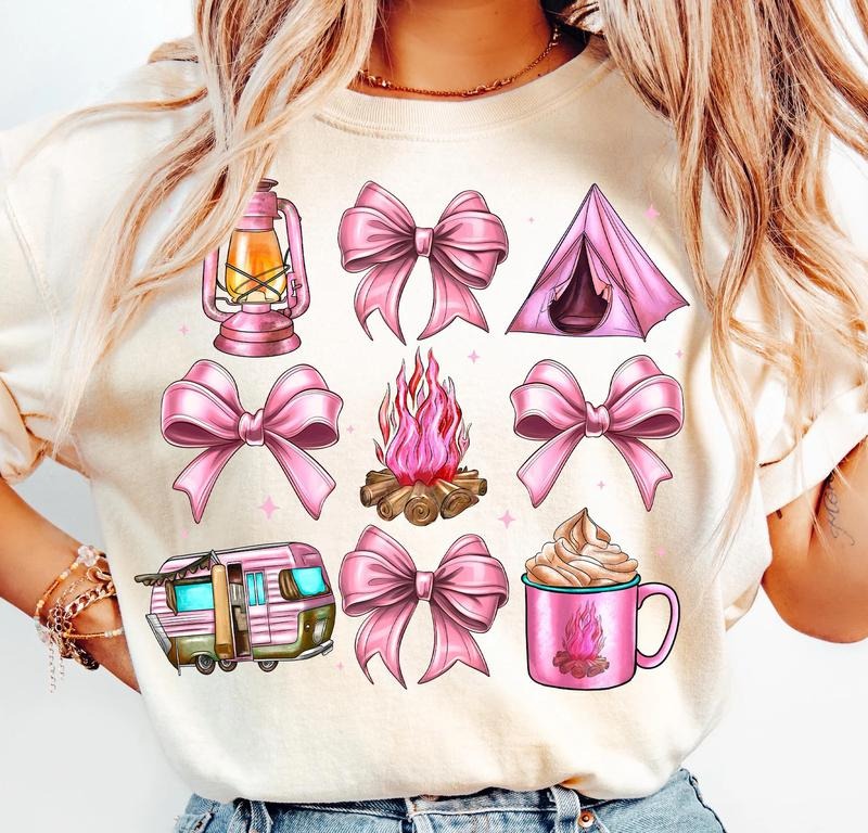 Glamer Camper Shirt ~ Unisex Apparel Relaxed Fit Printed In The USA Clothing Womenswear Casual Comfort Cotton Top Athletic Boho Chic