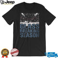 Glass Breaking Season Vintage Hockey Stick and Shattered Glass Graphic T Shirt