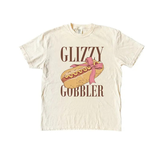 Glizzy Gobbler Hot Dog Tshirt, Comfort Colors GLizzy Shirt, Funny Meme Shirt Fit Top