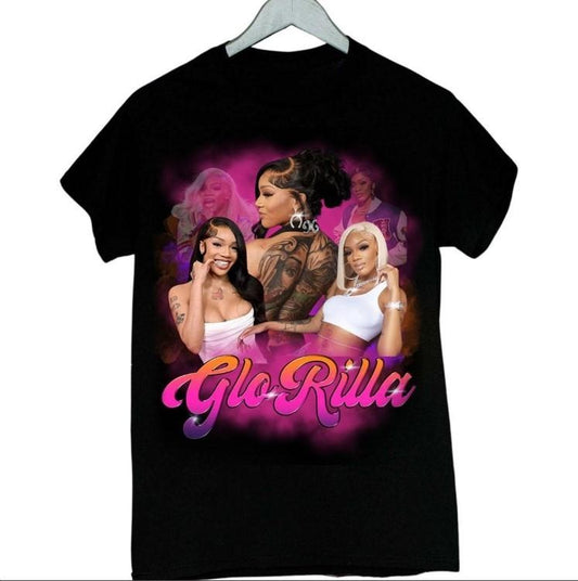 Glorilla Big Glo Pink Unisex Cotton T-Shirt, Gift For Women and Man Unisex T-Shirt, Vintage Hip Hop Tshirt