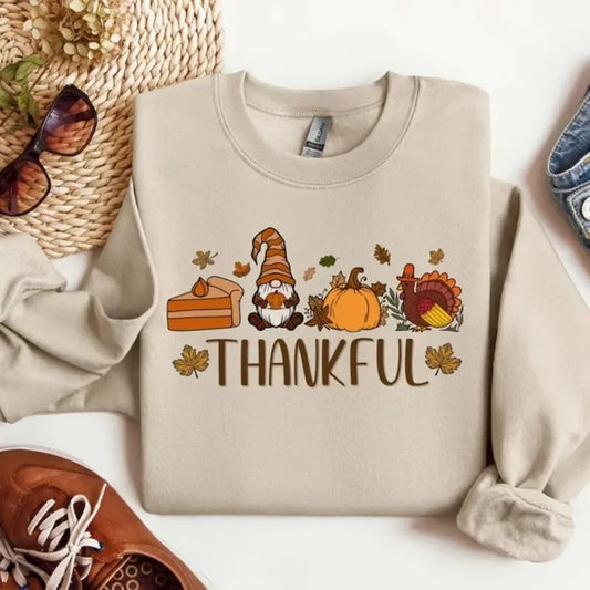 Gnomes Fall Sweatshirt, Cute Gnome Sweater, Fall Gift, Fall Shirt, Gift For Thanksgiving, Thanksgiving Gnome, Thanksgiving Sweatshirtstyle{n002}2